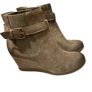 14th & Union Grey wedge booties! NIB size 6